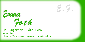 emma foth business card